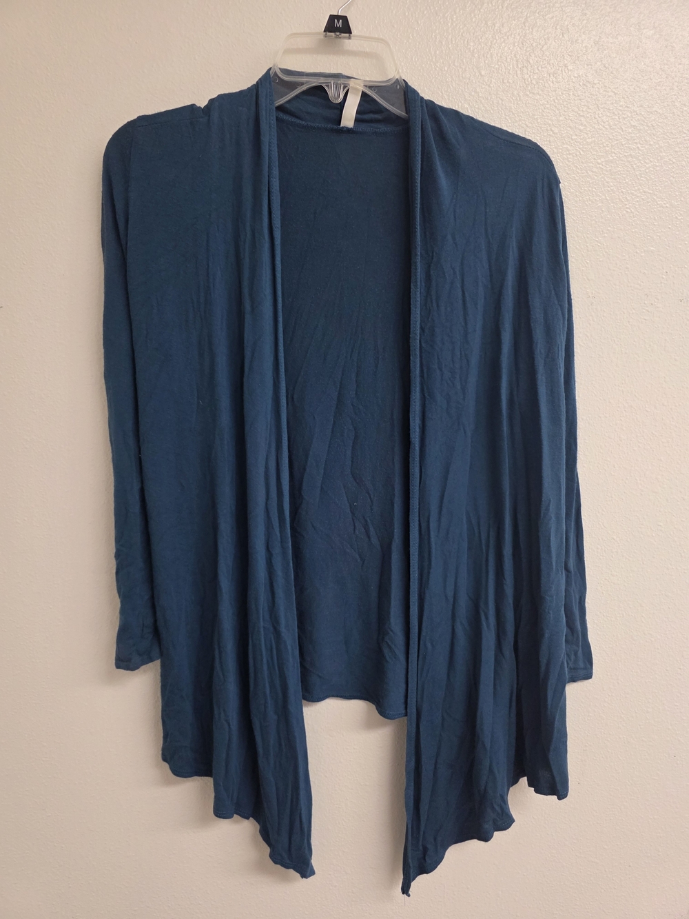 Popana Deep Teal Draped Open-Front Cardigan (0484)